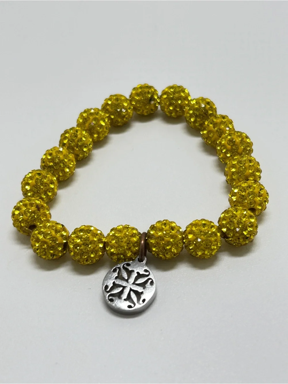 Rustic Cuff, Gold Crystal Beaded Bracelet, Stretch